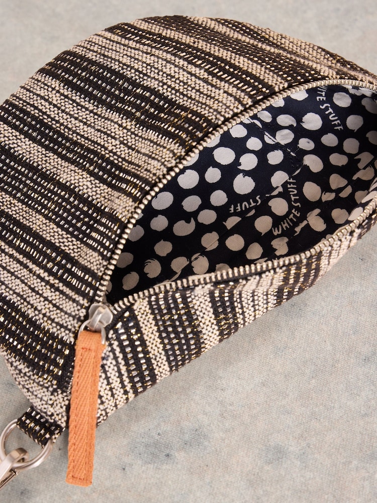 White Stuff Black Mini Sebby Jacquard Bag - Image 4 of 4 White Stuff Black Mini Sebby Jacquard Bag - Image 4 of 4