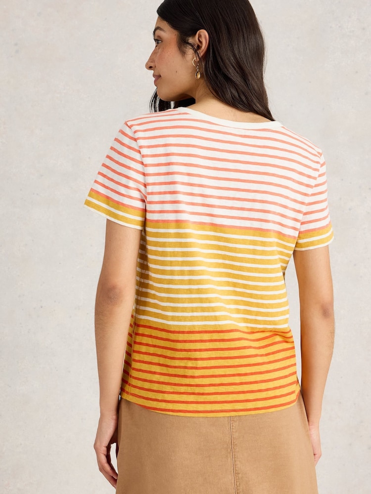 White Stuff Light Yellow Nadia Short Sleeve 100% Cotton T-Shirt - Image 2 of 6 White Stuff Light Yellow Nadia Short Sleeve 100% Cotton T-Shirt - Image 2 of 6