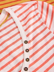 White Stuff Light Yellow Nadia Short Sleeve 100% Cotton T-Shirt - Image 6 of 6