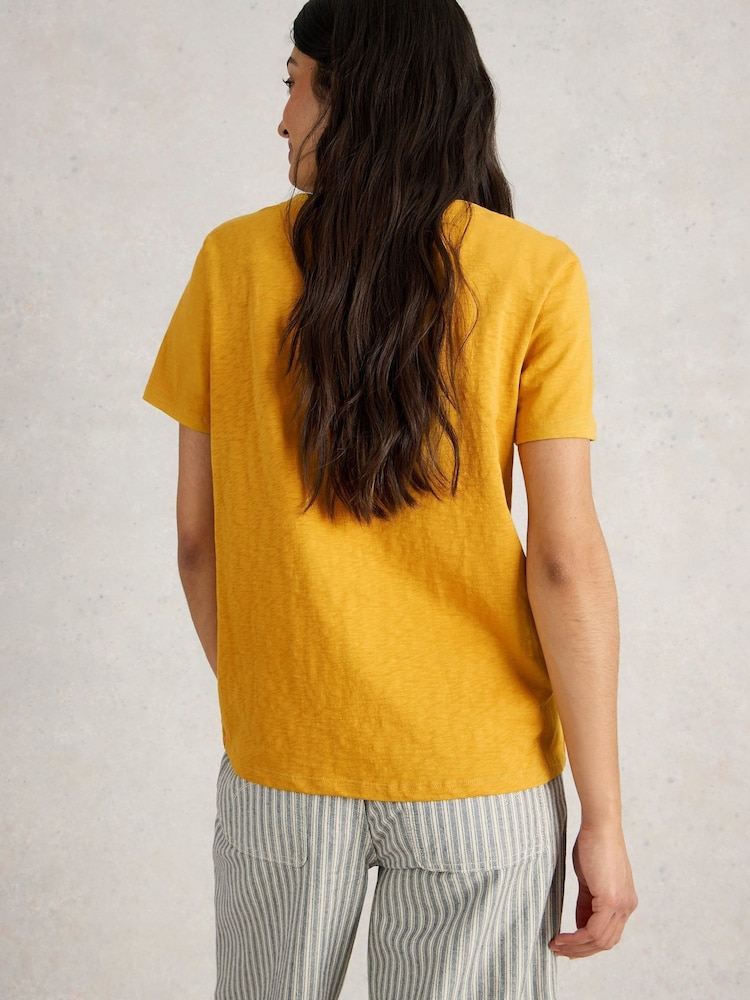 White Stuff Yellow Nadia Short Sleeve 100% Cotton T-Shirt - Image 2 of 6 White Stuff Yellow Nadia Short Sleeve 100% Cotton T-Shirt - Image 2 of 6