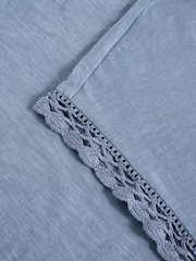 White Stuff Blue Claudia Trim 100% Organic Cotton T-Shirt - Image 6 of 6