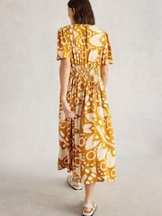 White Stuff Yellow Lucy Midi Dress - Image 4 of 6