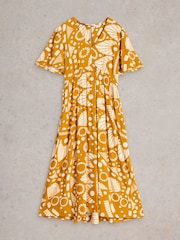 White Stuff Yellow Lucy Midi Dress - Image 6 of 6