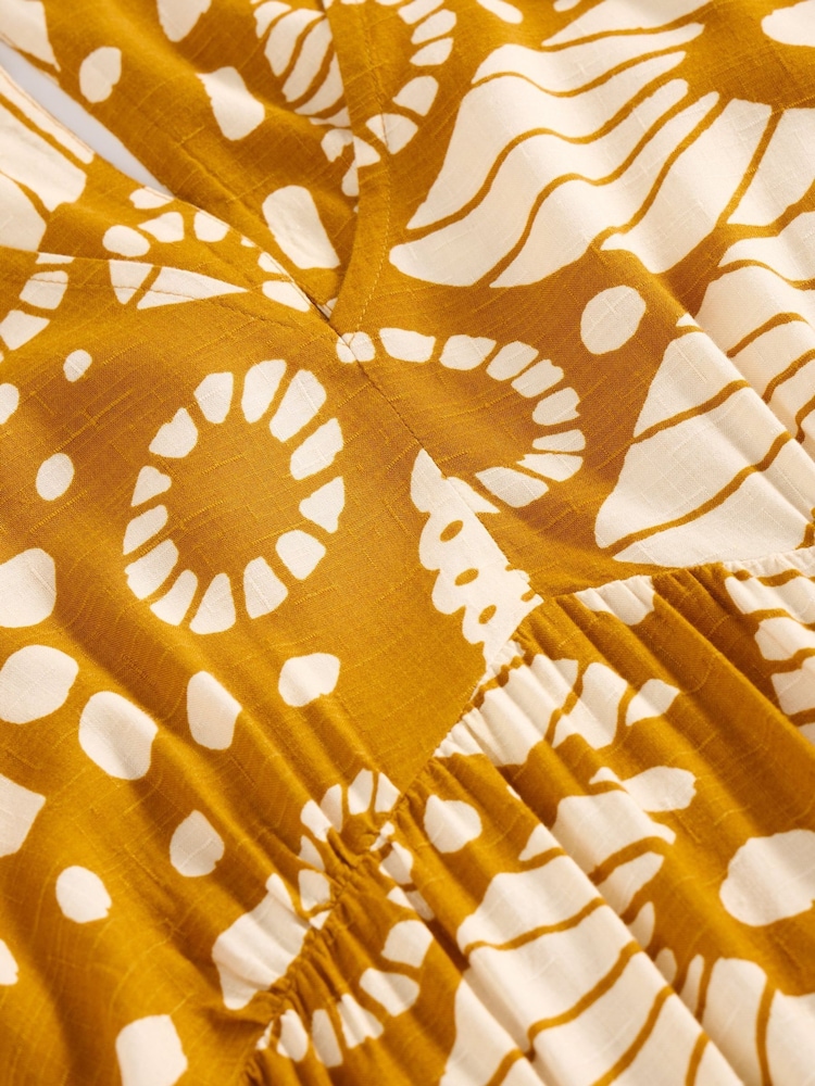 White Stuff Yellow Lucy Midi Dress - Image 6 of 6
