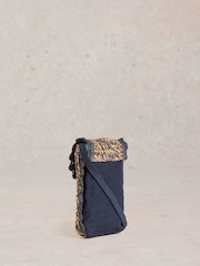 White Stuff Natural Coco Raffia Phone 100% Cotton Bag - Image 3 of 4