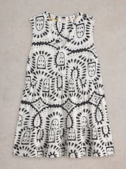 White Stuff White Macie Sleeveless 100% Cotton Tunic - Image 5 of 6