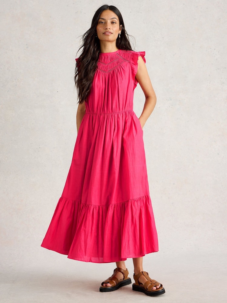 White Stuff Pink 100% Organic Cotton Maxi Dress - Image 1 of 6 White Stuff Pink 100% Organic Cotton Maxi Dress - Image 1 of 6