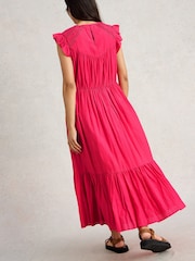 White Stuff Pink 100% Organic Cotton Maxi Dress - Image 2 of 6