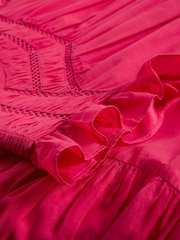 White Stuff Pink 100% Organic Cotton Maxi Dress - Image 6 of 6