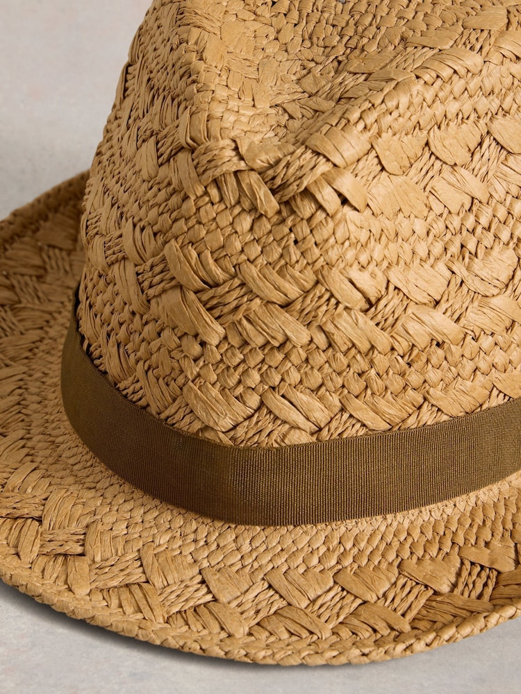 White Stuff Natural Textured Trilby Hat - Image 2 of 2