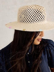 White Stuff Natural Open Weave Fedora - Image 2 of 3