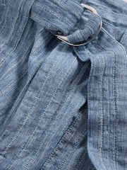 White Stuff Blue 100% Organic Cotton Teakie Stripe Trousers - Image 6 of 6