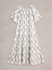 White Stuff White Spruce Jaquard 100% Organic Cotton Dress - Image 5 of 6