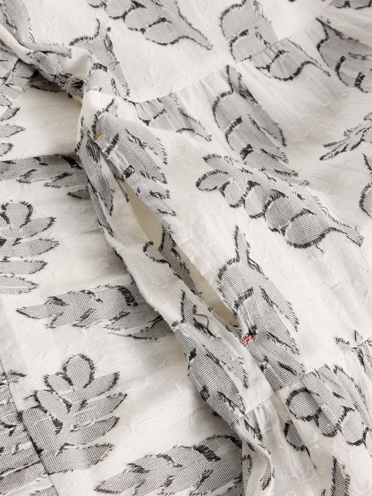 White Stuff White Spruce Jaquard 100% Organic Cotton Dress - Image 6 of 6