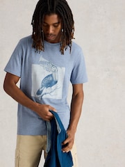 White Stuff Blue Toucan Graphic T-Shirt - Image 3 of 6