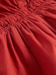 White Stuff Red Willow Broderie 100% Organic Cotton Dress - Image 6 of 6