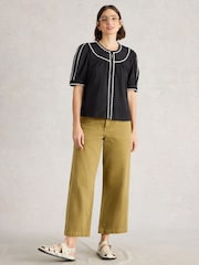 White Stuff Black Zoe Embroidered Top - Image 1 of 6