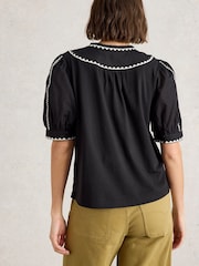 White Stuff Black Zoe Embroidered Top - Image 3 of 6