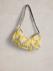 White Stuff Yellow Zoe Printed 100% Cotton Sling Bag - Image 1 of 4