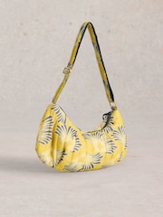 White Stuff Yellow Zoe Printed 100% Cotton Sling Bag - Image 2 of 4
