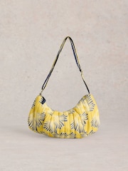 White Stuff Yellow Zoe Printed 100% Cotton Sling Bag - Image 3 of 4