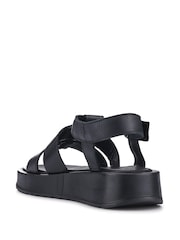 Jones Bootmaker Black Imilia Leather Platform Sandals - Image 4 of 6