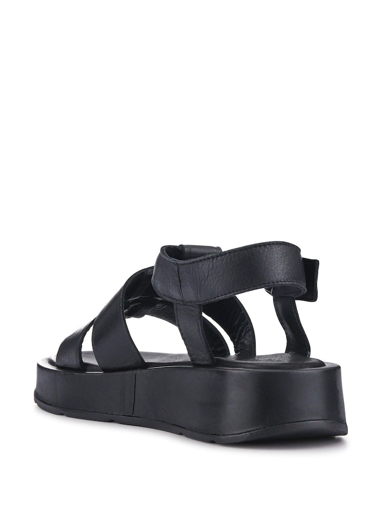 Jones Bootmaker Black Imilia Leather Platform Sandals - Image 4 of 6