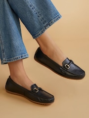 Jones Bootmaker Athikia Leather Slip-On Black Shoes - Image 1 of 5