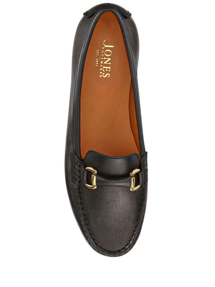 Jones Bootmaker Black Athikia Leather Slip-On Shoes - Image 4 of 5