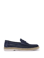 Jones Bootmaker Blue Raheem Leather Loafers - Image 1 of 3