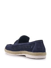 Jones Bootmaker Blue Raheem Leather Loafers - Image 2 of 3