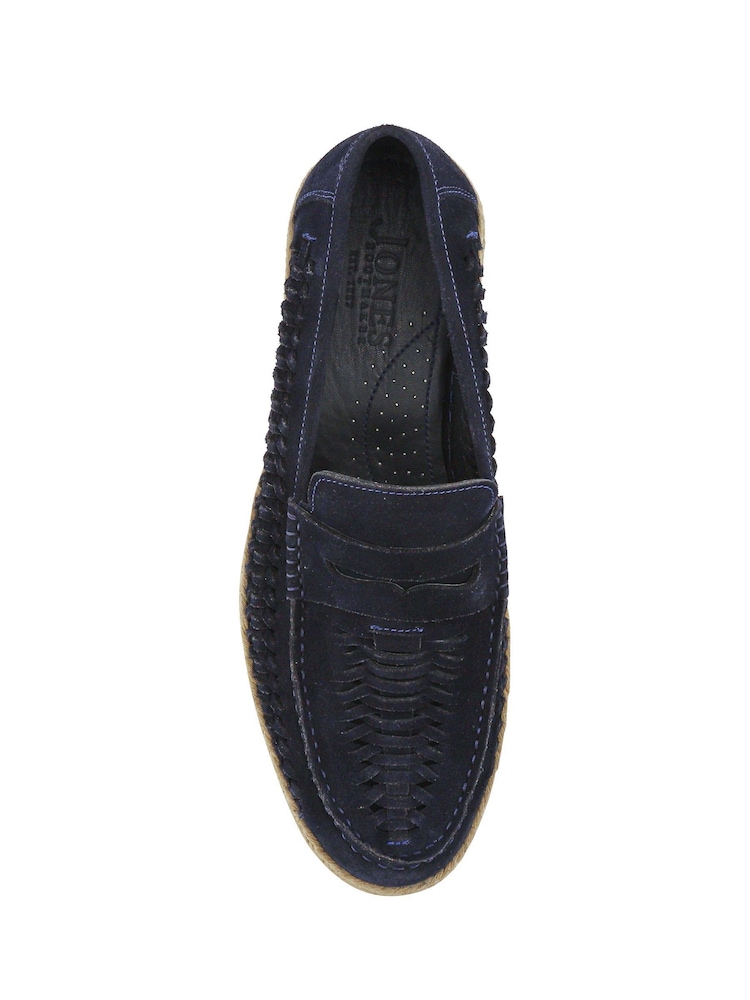 Jones Bootmaker Blue Raheem Leather Loafers - Image 4 of 4 Jones Bootmaker Blue Raheem Leather Loafers - Image 4 of 4
