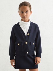 Reiss Navy Mila Cardigan - Image 1 of 4