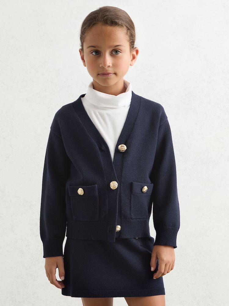 Reiss Navy Mila Cardigan - Image 1 of 4