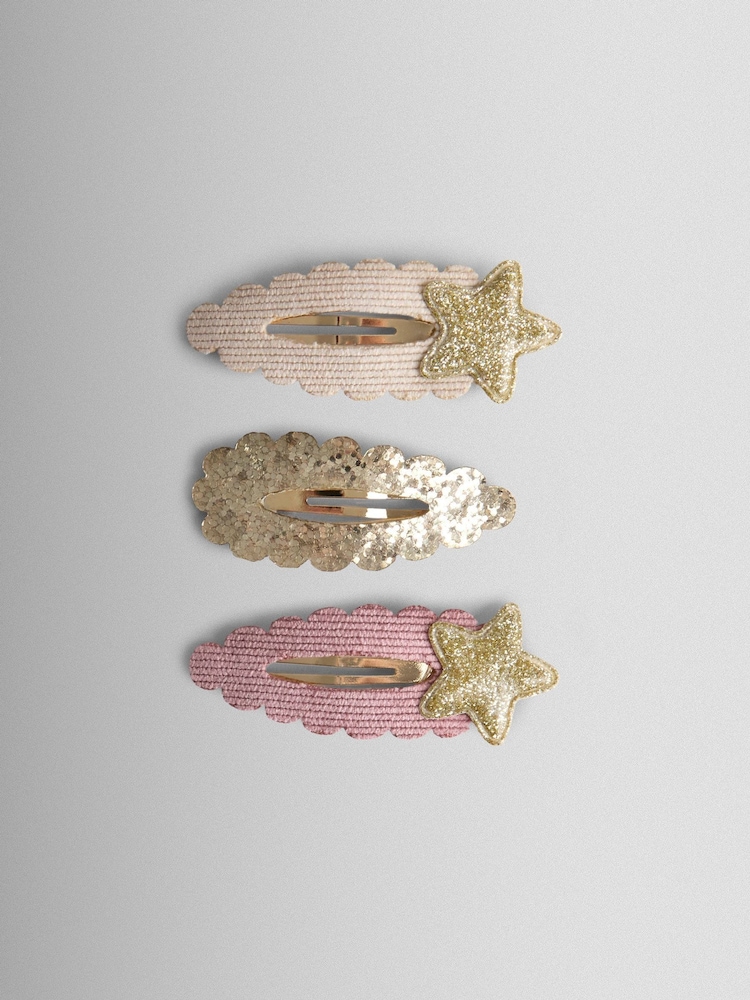 JoJo Maman Bébé Gold White 3-Pack Daisy Crochet Clips - Image 2 of 3 JoJo Maman Bébé Gold White 3-Pack Daisy Crochet Clips - Image 2 of 3