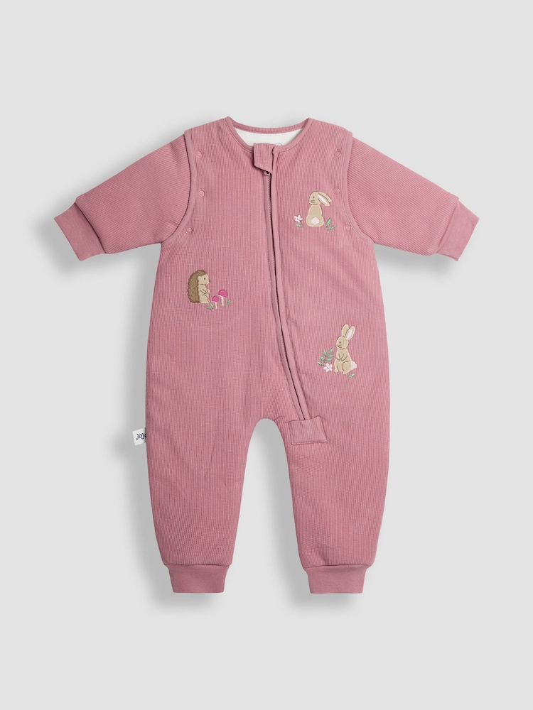 JoJo Maman Bébé Pink Woodland 2.5 Tog Sleep Snuggler - Image 1 of 4