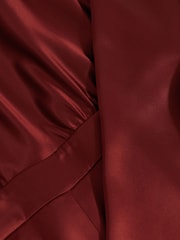 Reiss Dark Red Farah Satin Cape-Sash Jumpsuit - Image 5 of 5