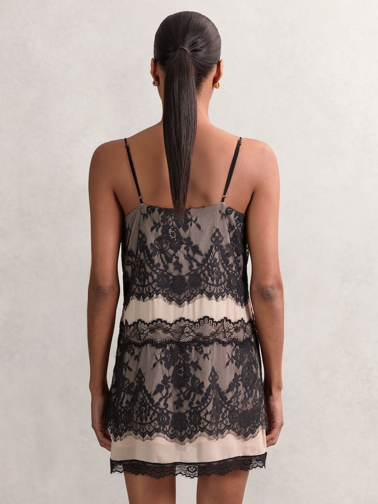 chinese dress ladies Reiss Lucy Asymmetric Hem Lace Midi Dress Size UK 12 US 8 L large LADI –  Afashionistastore