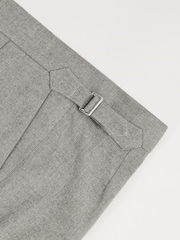Reiss Grey Complex Regular Fit Herringbone Trousers With Cotton - Image 6 of 6