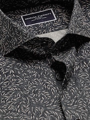 Charles Tyrwhitt Grey Slim Fit Made With Liberty Fabric 100% Cotton Shirt - Image 4 of 6