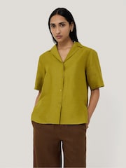 Jigsaw Green 100% Linen Casual Collar Shirt - Image 1 of 7