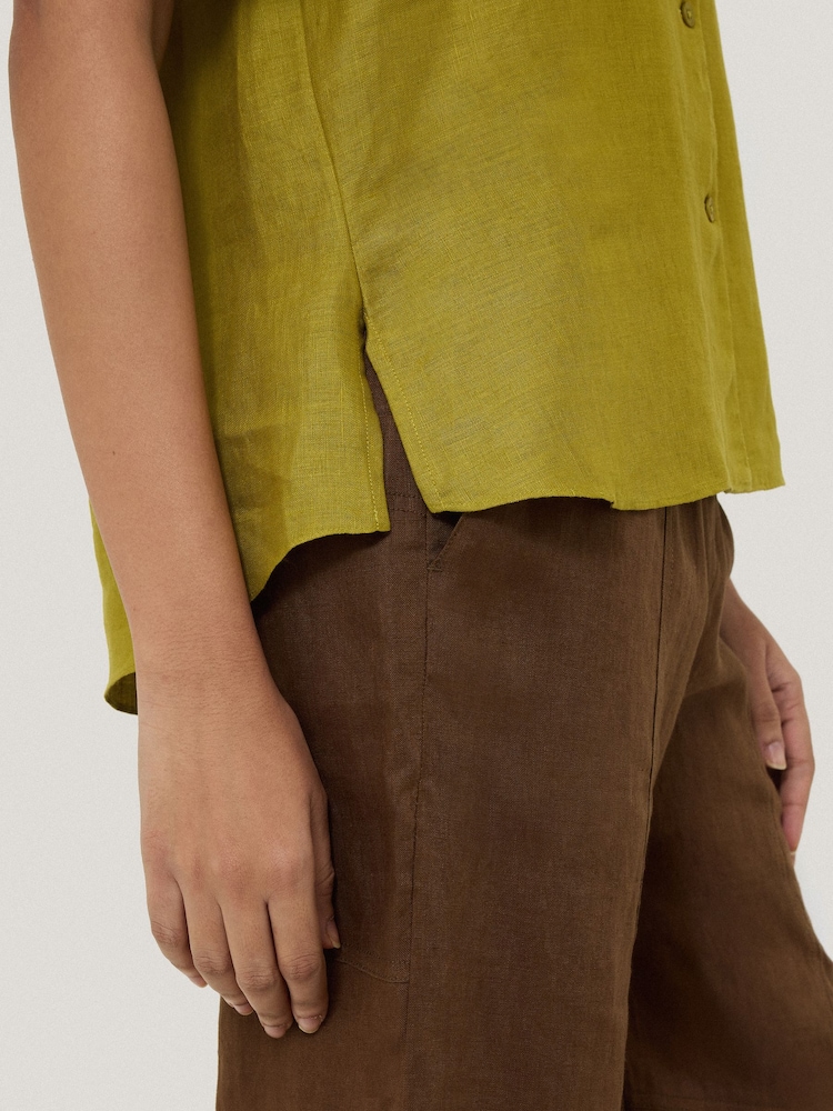 Jigsaw Green 100% Linen Casual Collar Shirt - Image 2 of 7