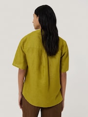 Jigsaw Green 100% Linen Casual Collar Shirt - Image 5 of 7