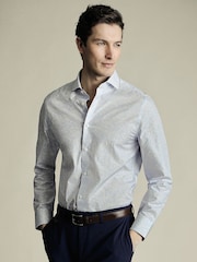 Charles Tyrwhitt Blue Slim Fit Slim Fit Made With Liberty 100% Cotton Fabric Shirt - Image 1 of 6