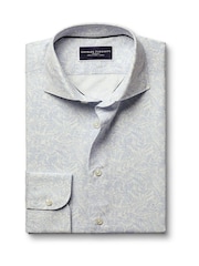 Charles Tyrwhitt Blue Slim Fit Slim Fit Made With Liberty 100% Cotton Fabric Shirt - Image 4 of 6