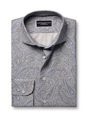 Charles Tyrwhitt Mid Blue Slim Fit Slim Fit Made With Liberty 100% Cotton Fabric Shirt - Image 5 of 6