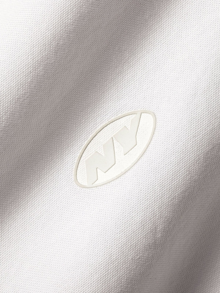 Charles Tyrwhitt White Plain Classic Fit Ny Jets Button-Down Washed Oxford 100% Cotton Shirt - Image 6 of 6