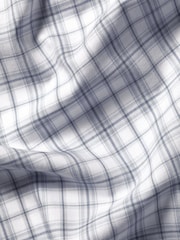 Charles Tyrwhitt Grey Check Slim Fit Non-Iron Stretch Poplin 100% Cotton Shirt - Image 6 of 6