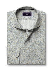 Charles Tyrwhitt Green Slim Fit Slim Fit Made With Liberty 100% Cotton Fabric Shirt - Image 5 of 6