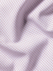 Charles Tyrwhitt Purple Slim Fit Slim Fit Non-Iron Cutaway Collar Fine Check 100% Cotton Shirt - Image 6 of 6